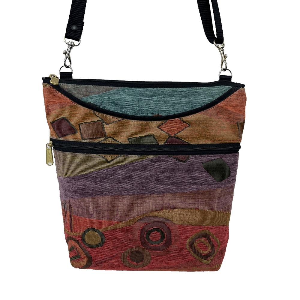 Danny K Beverly Hills Tapestry Crossbody Bag Geometric Southwestern Made in USA